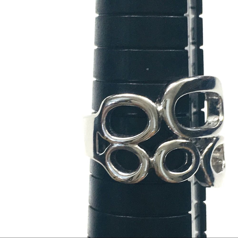 Lia Sophia “Structure” silver plated statement ring - Picture 7 of 8